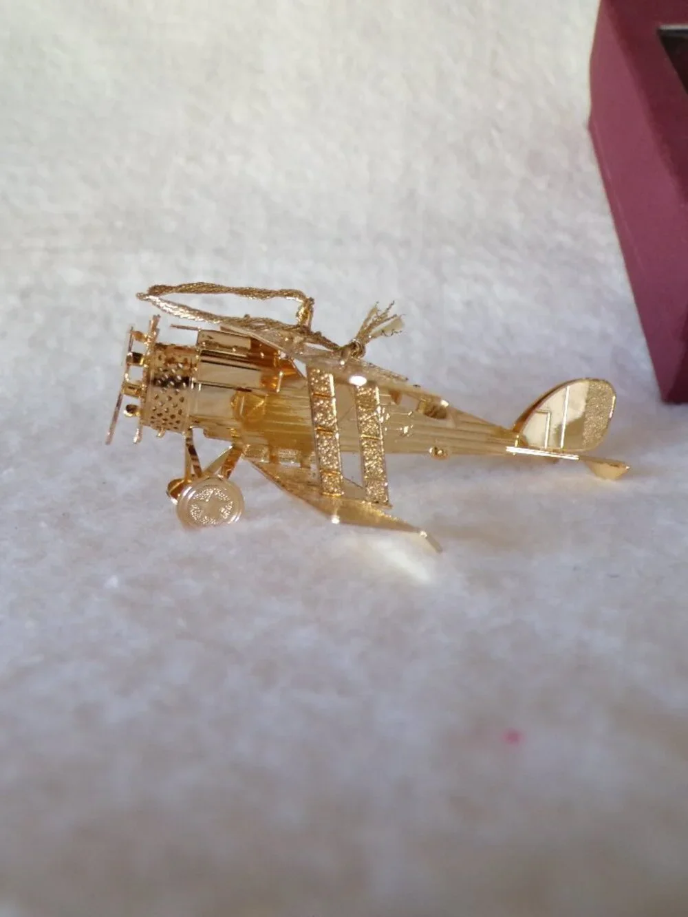 Baldwin Brass Biplane Plane 24KT Gold Finished Brass